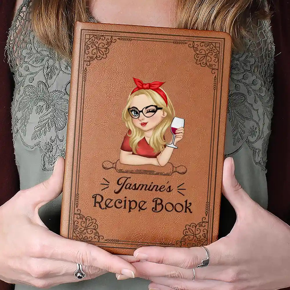 My Leather Recipe Cookbook - Personalized Leather Journal 4