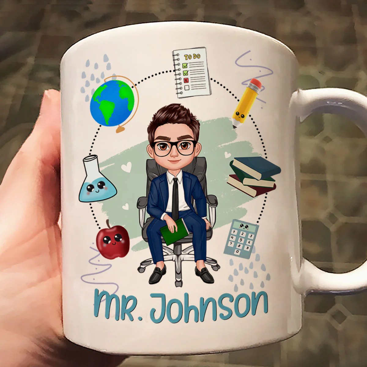 Teacher School Things - Personalized Custom Mug - Back To School Gift For Teachers & Educators