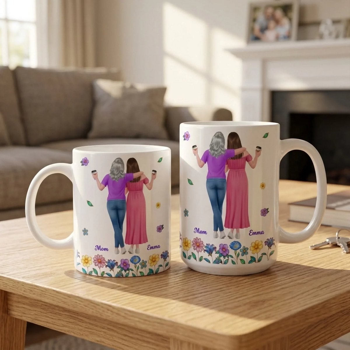 Thanks For Being Our Mom - Personalized Custom Mug - Mother's Day Gift For Mom From Daughter