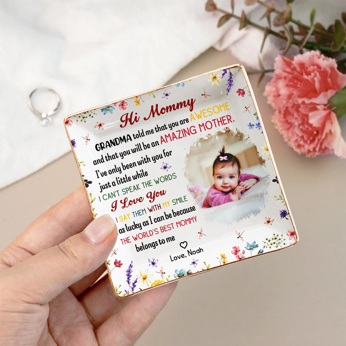 The Best Mommy Belongs To Me - Personalized Jewelry Dish - Mother's Day Gift For First Mom, New Mom Gift