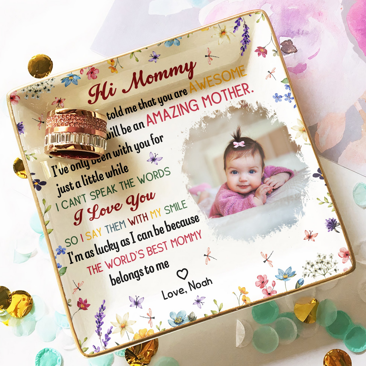 The Best Mommy Belongs To Me - Personalized Jewelry Dish - Mother's Day Gift For First Mom, New Mom Gift