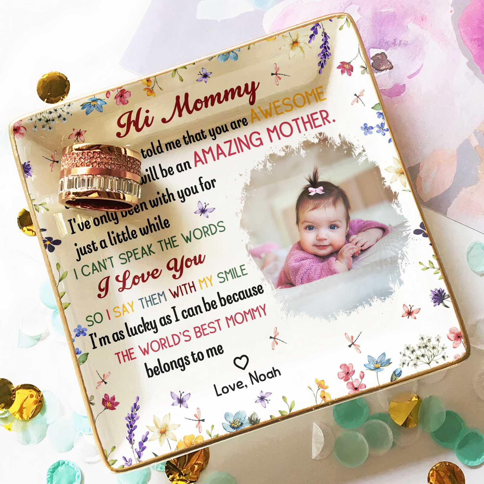 The Best Mommy Belongs To Me - Personalized Jewelry Dish - Mother's Day Gift For First Mom, New Mom Gift