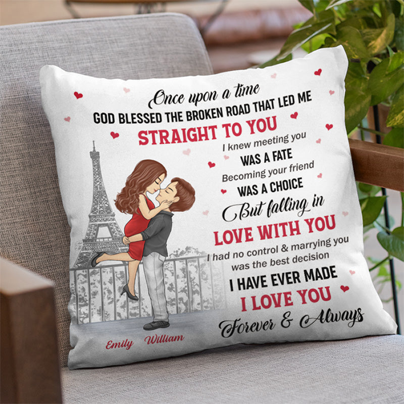 The Day I Met You - Personalized Custom Pillow - Gift For Her/Him, Husband/Wife, Couple, Anniversary, Valentine, Engagement