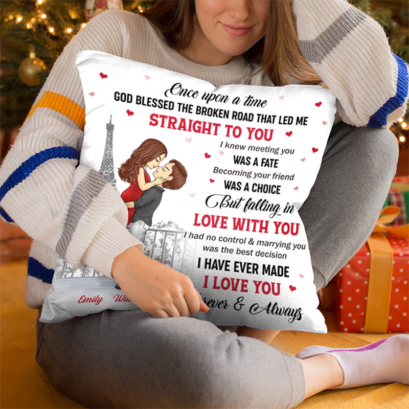 The Day I Met You - Personalized Custom Pillow - Gift For Her/Him, Husband/Wife, Couple, Anniversary, Valentine, Engagement