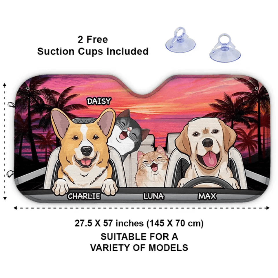 Personalized The Journey Of Life sun shade, alternate view 3