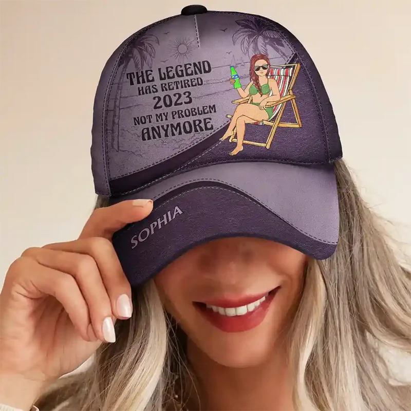 The Legend Has Retired Vintage - Personalized Classic Cap - Retirement Gift For Colleagues, Friends, Mom, Dad, Grandparent