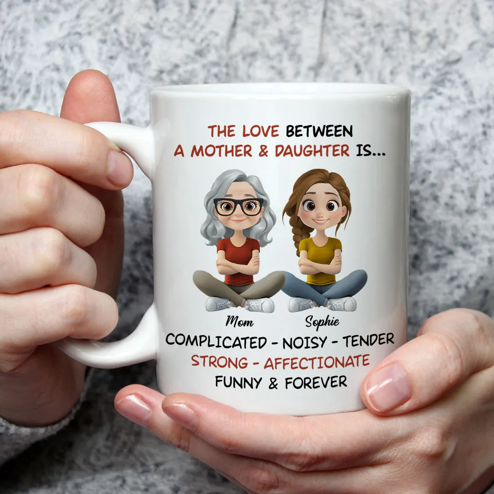 Personalized The Love Between Mother And Daughter mug, alternate view 2