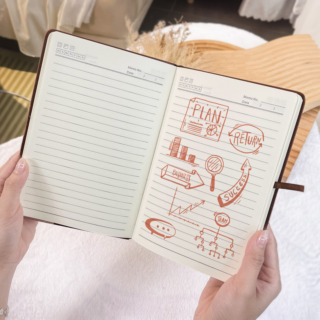 Personalized Things My Patients Said leather cover notebook, alternate view 4