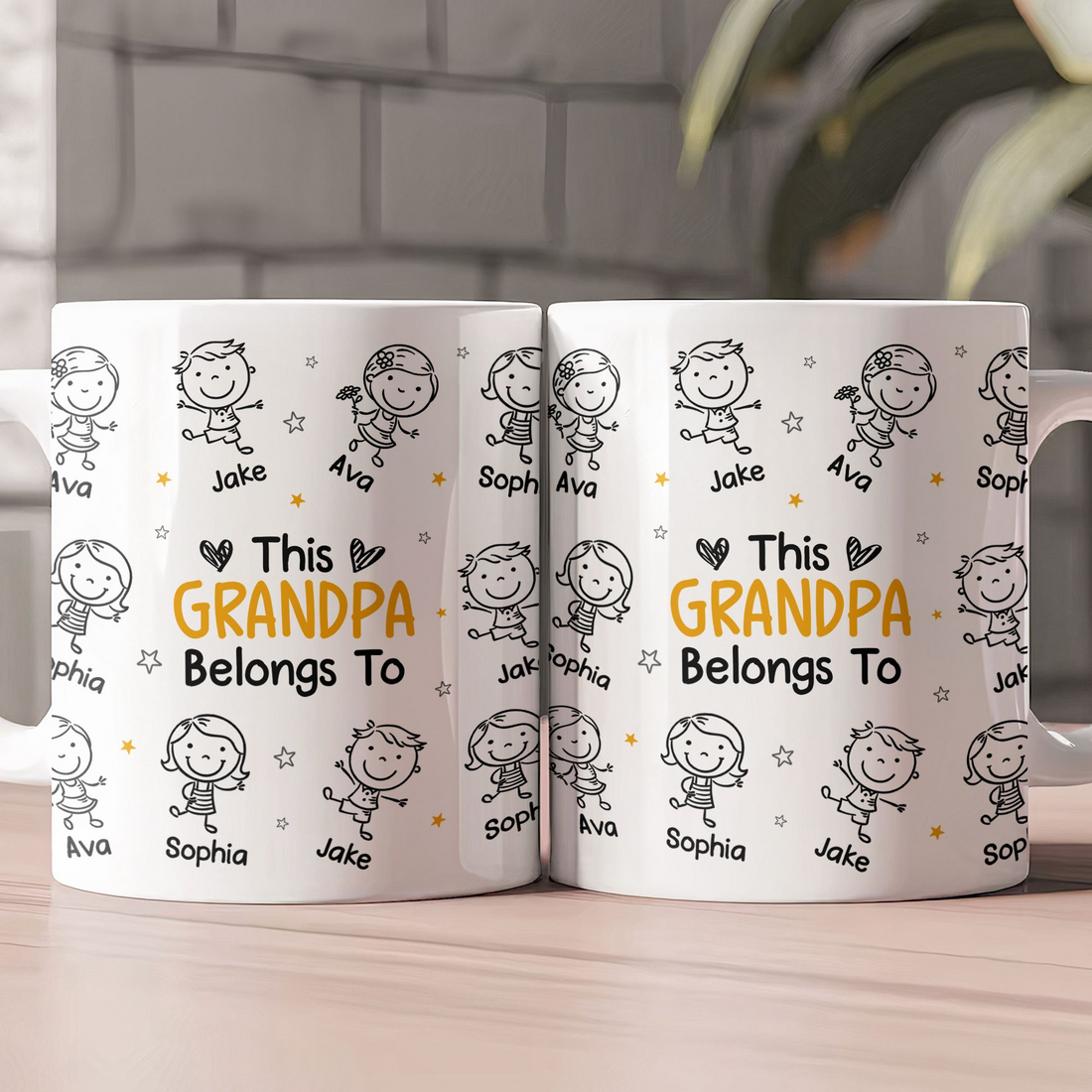 This Grandpa Grandma Belongs To - Personalized Custom Mug - Gift For Grandpa/Grandma, Mom/Dad