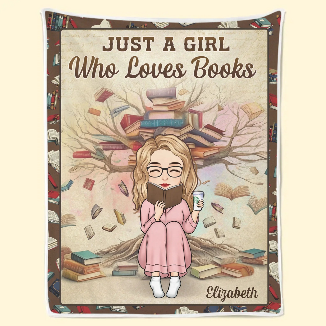 This Is My Reading Blanket Book Lovers - Personalized Custom Blanket - Gift For Book Lovers, Bookworms, Readers