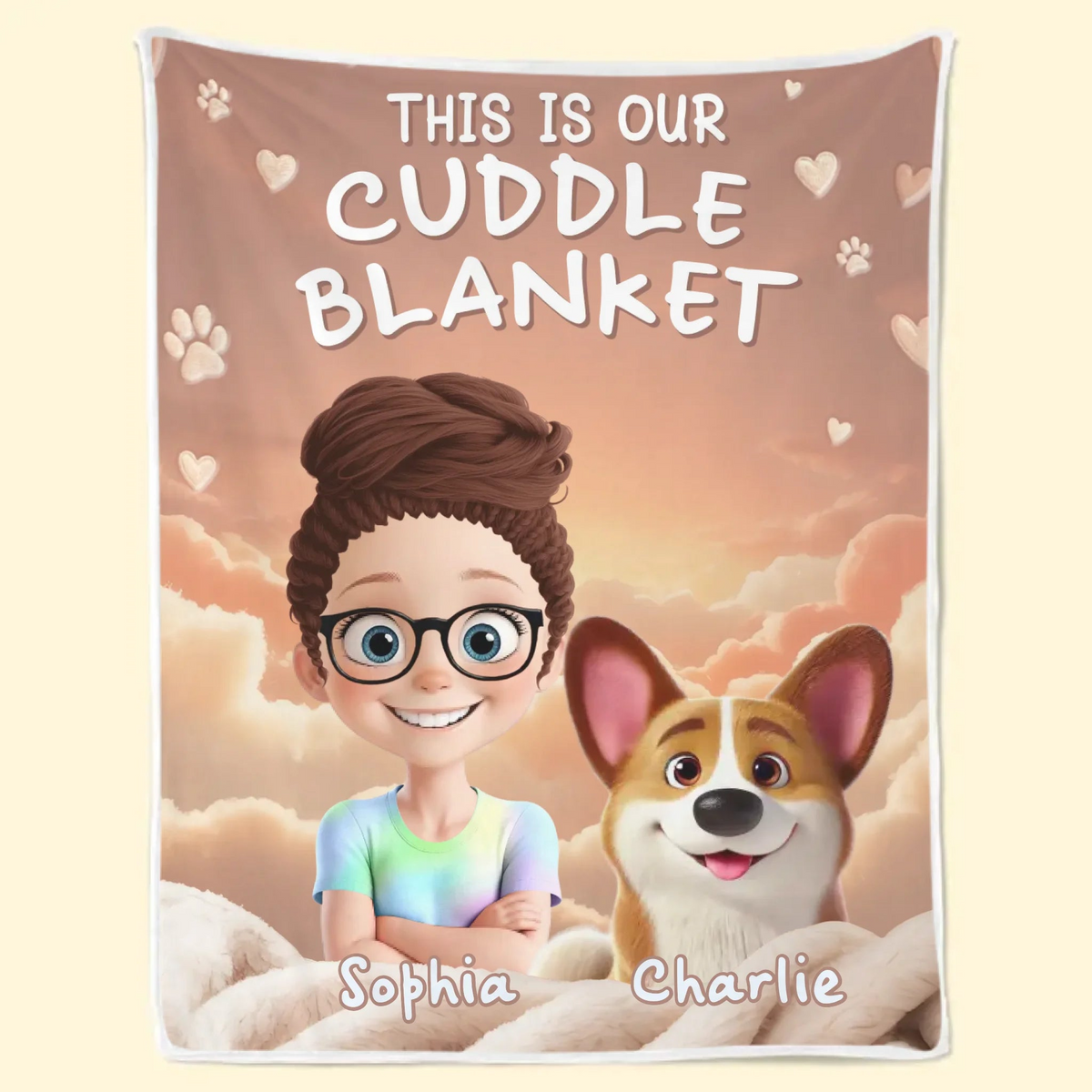 This Is Our Cuddle Blanket Dog Lovers - Personalized Custom Blanket - Gift for Dog Lovers, Pet Lovers, Dog Mom