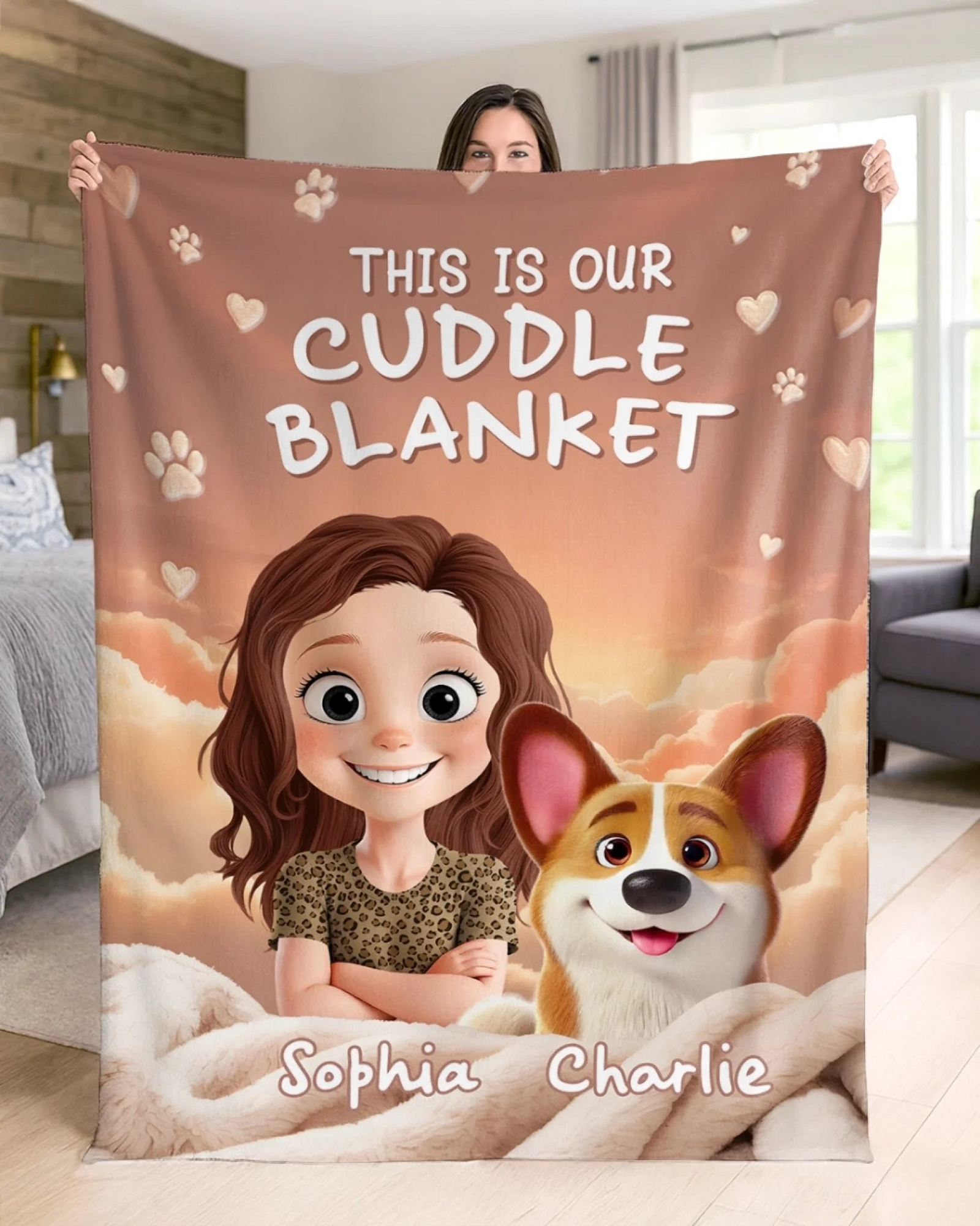 This Is Our Cuddle Blanket Dog Lovers - Personalized Custom Blanket - Gift for Dog Lovers, Pet Lovers, Dog Mom