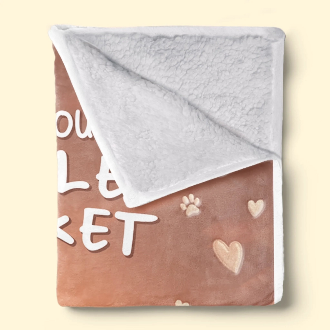 Personalized This Is Our Cuddle Blanket Dog Lovers fleece blanket, sherpa reverse side folded back