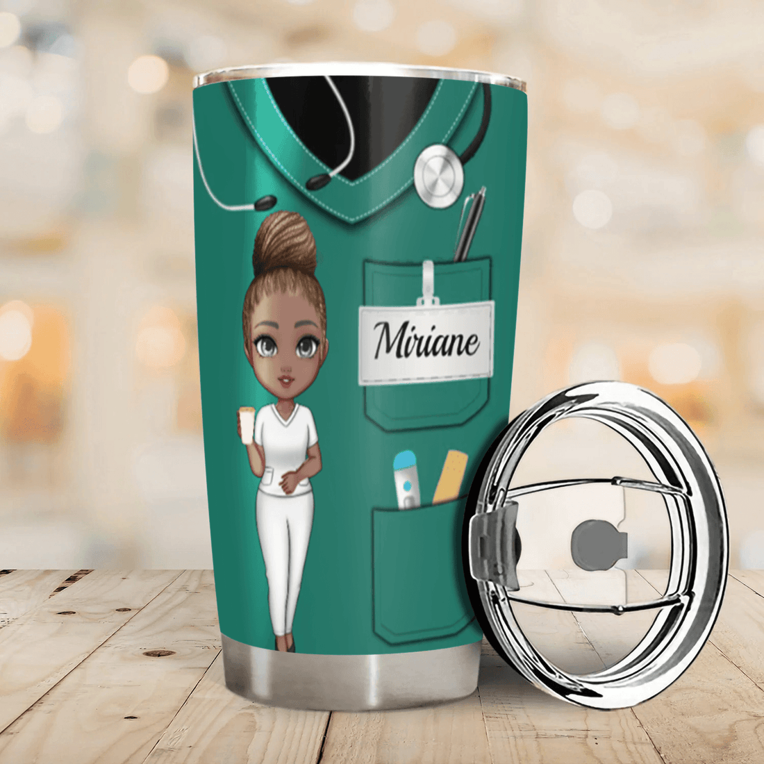 Nurse Nutrition Facts personalized tumbler|20oz, alternate view 7