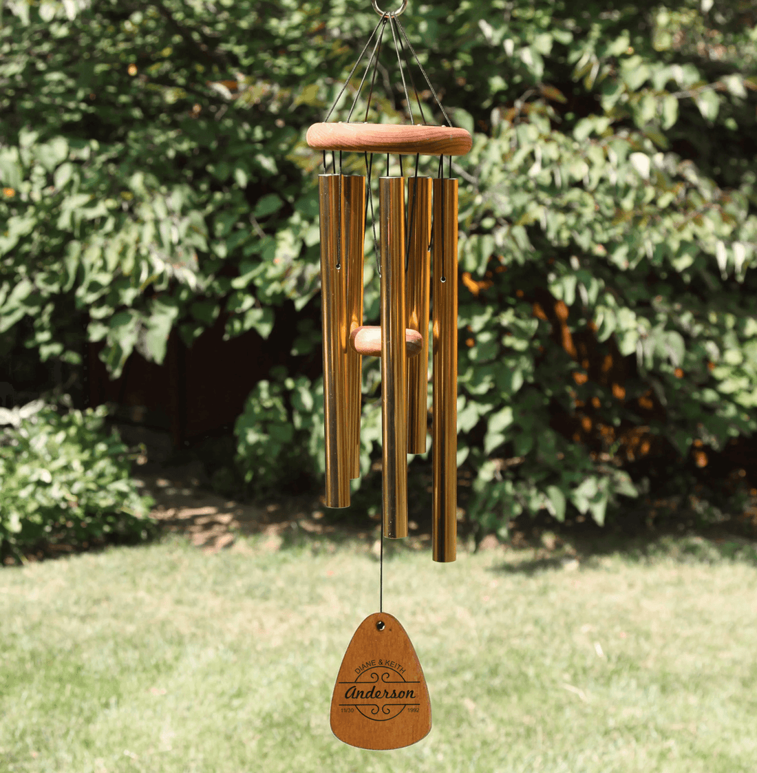 Custom Engraved Wind Chimes personalized wind chime, alternate view 3