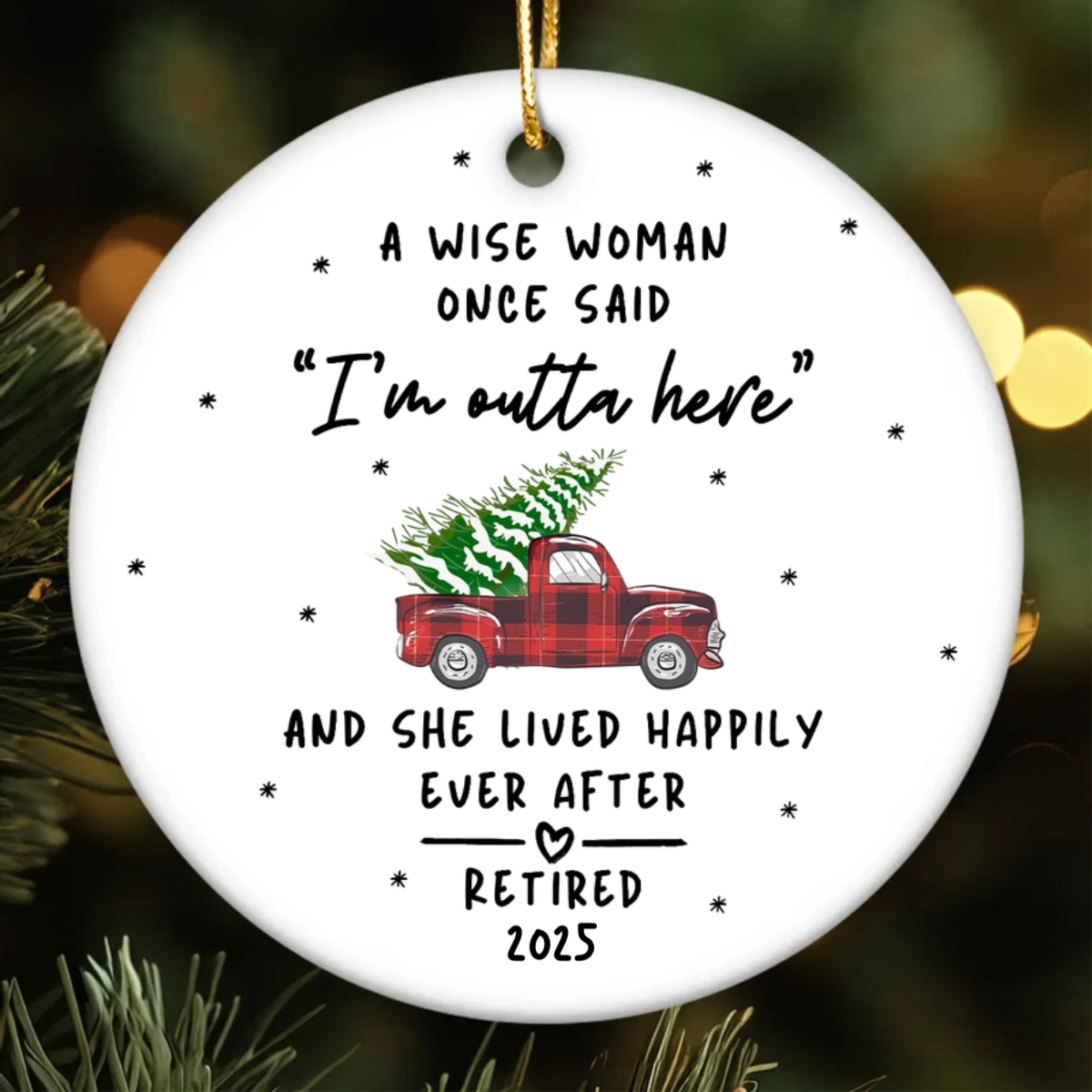 Bakven Ornament No Refund I'm Yours - Personalized Ceramic Christmas Ornament - Gift For Couple, Husband Wife, Anniversary Gift Designed By Prep Margery Bakven Personalized Christmas Ornament