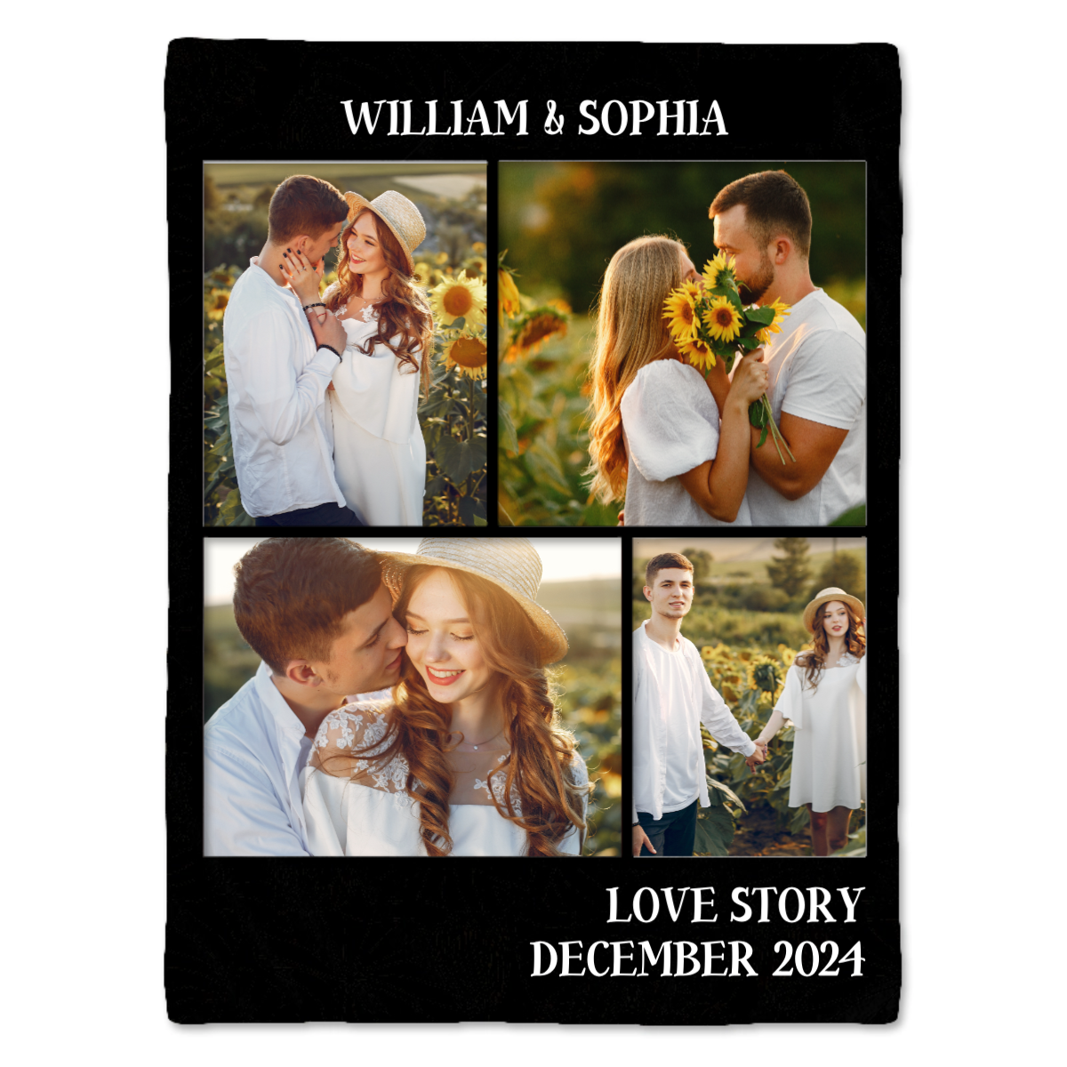 Couple Photo Blanket with Name - Personalized Gift For Girlfriend, Boyfriend, Her/Him, Husband/Wife |  Birthday, Anniversary, Valentine 6