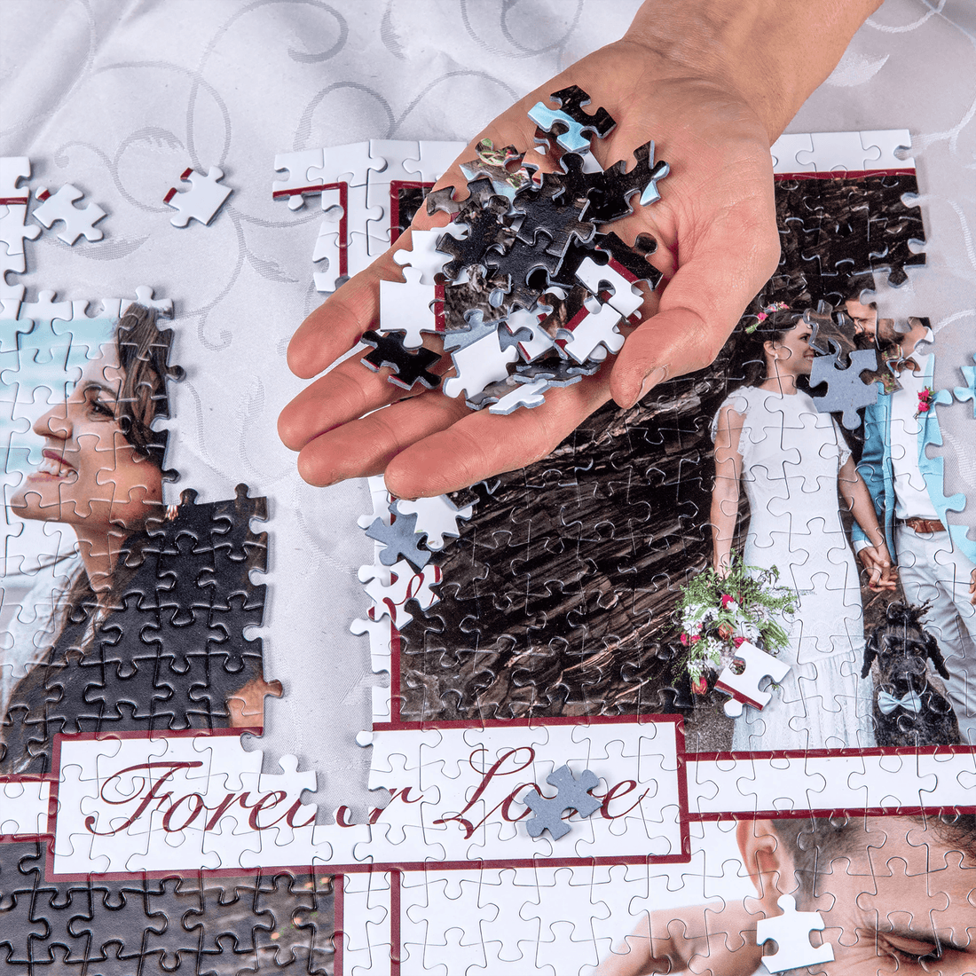 Custom Photo Puzzle Set personalized puzzle, alternate view 4