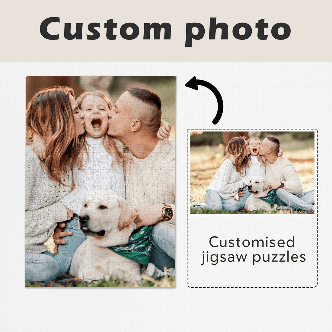 Custom Photo Puzzle Set personalized puzzle, alternate view 2
