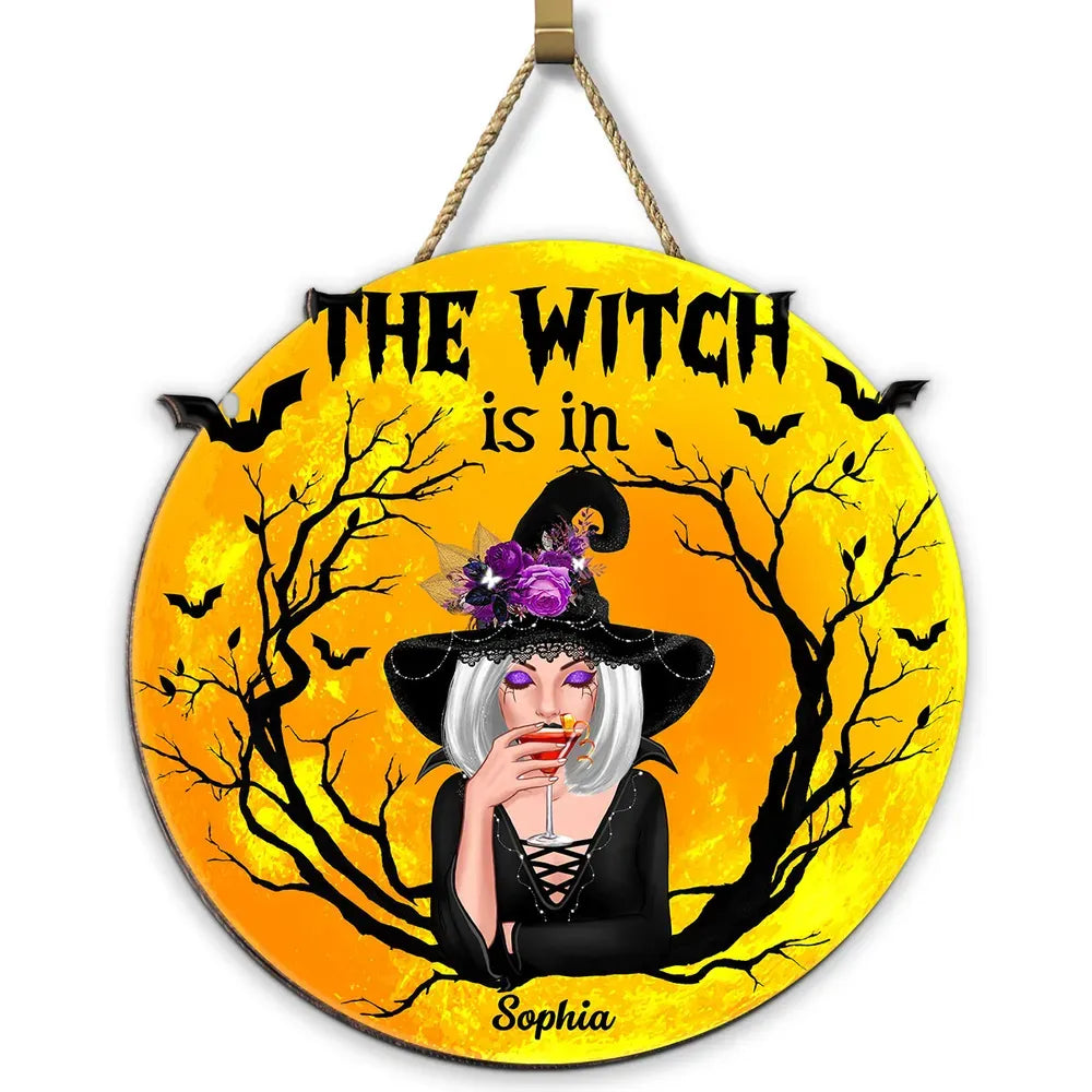 Personalized The Witch Is In wood sign, alternate view 8
