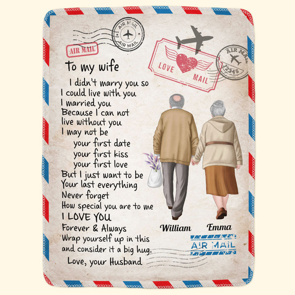 Wrap Yourself Up In This Blanket Old Couple - Personalized Custom Blanket - Gifr For Husband, Wife, Anniversary