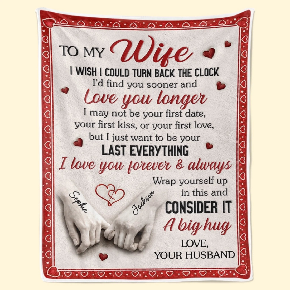 Personalized You And Me Feels Right Couple Blanket fleece blanket, soft fleece fabric close-up