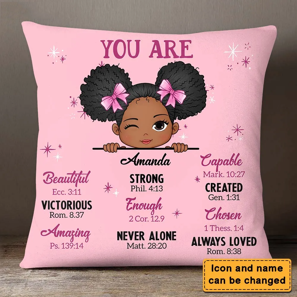 You Are Bible Verses personalized pillow, alternate view 2