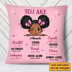 You Are Bible Verses - Personalized Custom Pillow - Gift For Grandson, Granddaughter, Son, Daughter