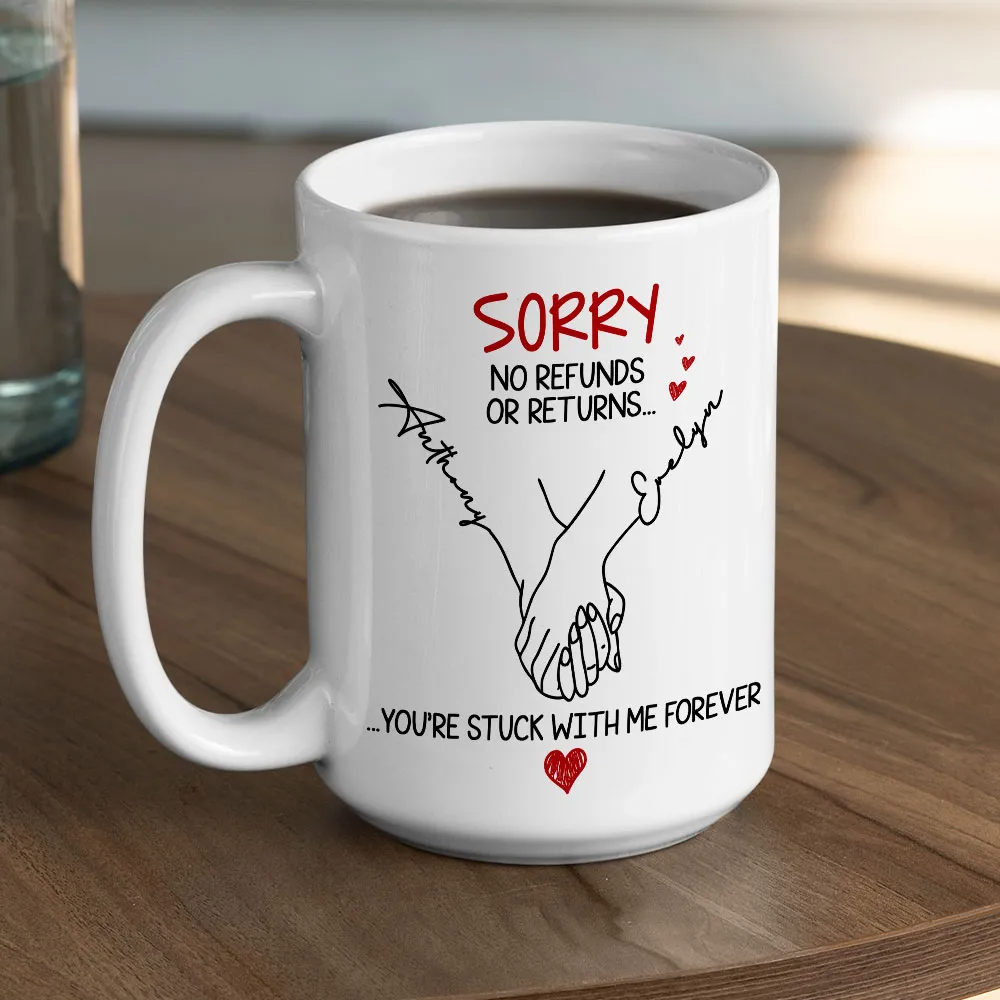 Personalized You Are Stuck With Me Forever Couple mug, alternate view 4