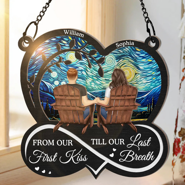 You & Me We Got This Till Our Last Breath Couple - Personalized Window Hanging Suncatcher Ornament - Gift For Her/Him, Husband/Wife, Couples on Anniversary, Valentine's Day
