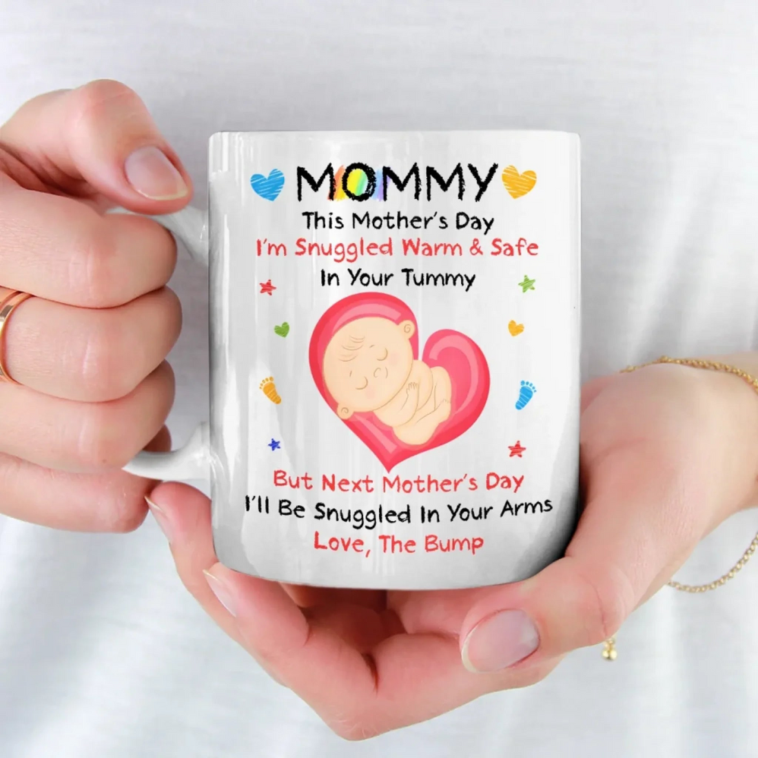 Mommy, You’re My First Home - Personalized Custom Mug - First Mother's Day, Gift For First Mom, Newborn Baby