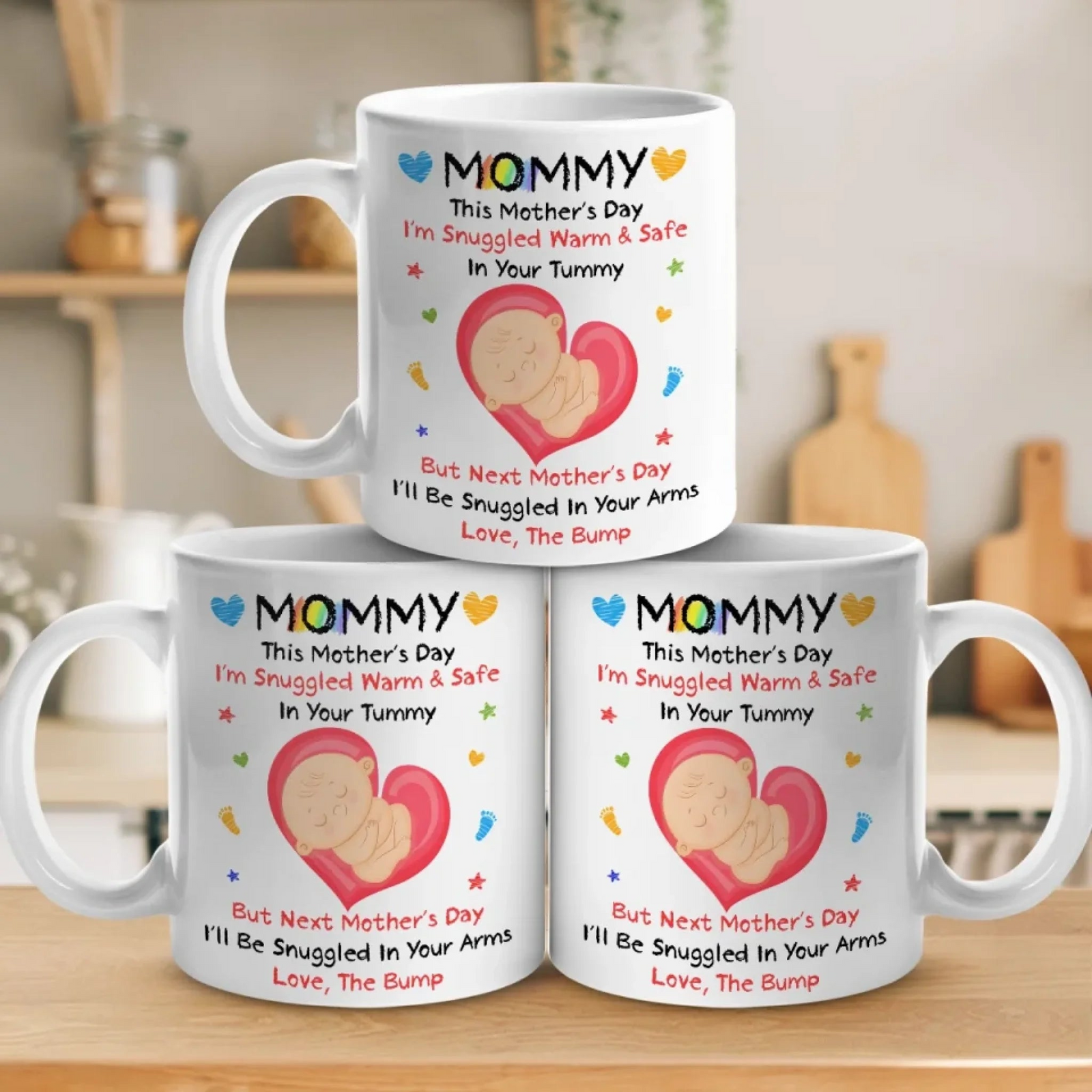 Mommy, You’re My First Home - Personalized Custom Mug - First Mother's Day, Gift For First Mom, Newborn Baby