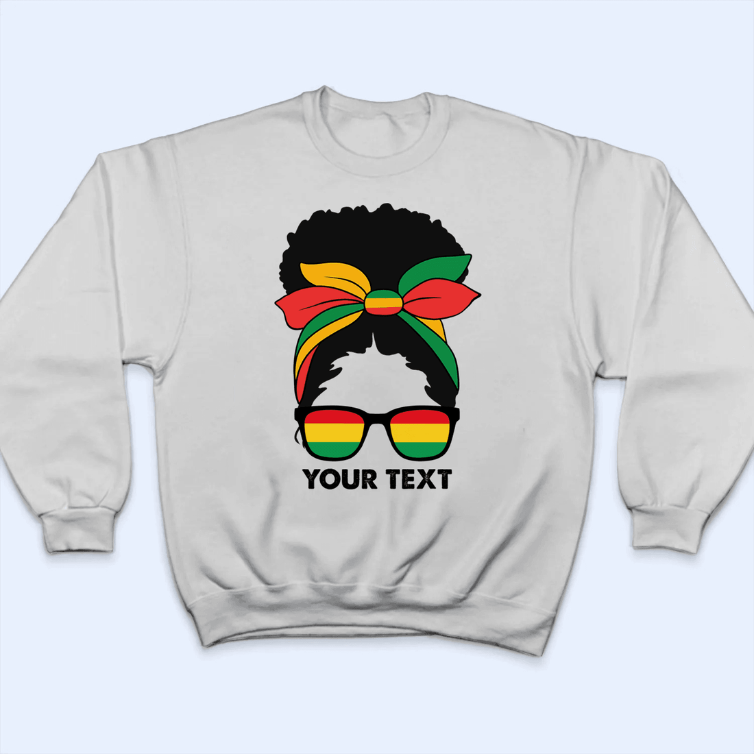 Personalized African Messy Bun Hair t-shirt, alternate view 5