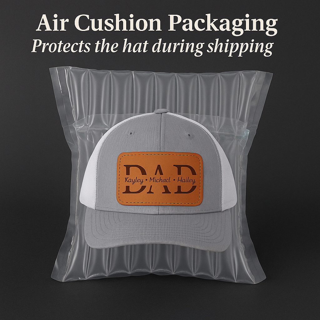 Air Cushion Packaging for Leather Patch Hat