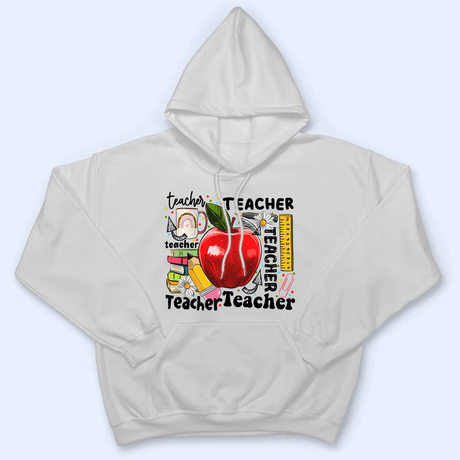 Apple Back to School - Personalized Custom T Shirt - Birthday, Loving, Funny Gift for Teacher, Kindergarten, Preschool, Pre K, Paraprofessional - Suzitee Store