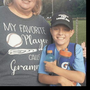 My Favorite Player Calls Me Grandma - Personalized Custom T Shirt - Birthday, Loving, Funny Gift for Grandma/Nana/Mimi, Mom, Wife, Grandparent - Suzitee Store