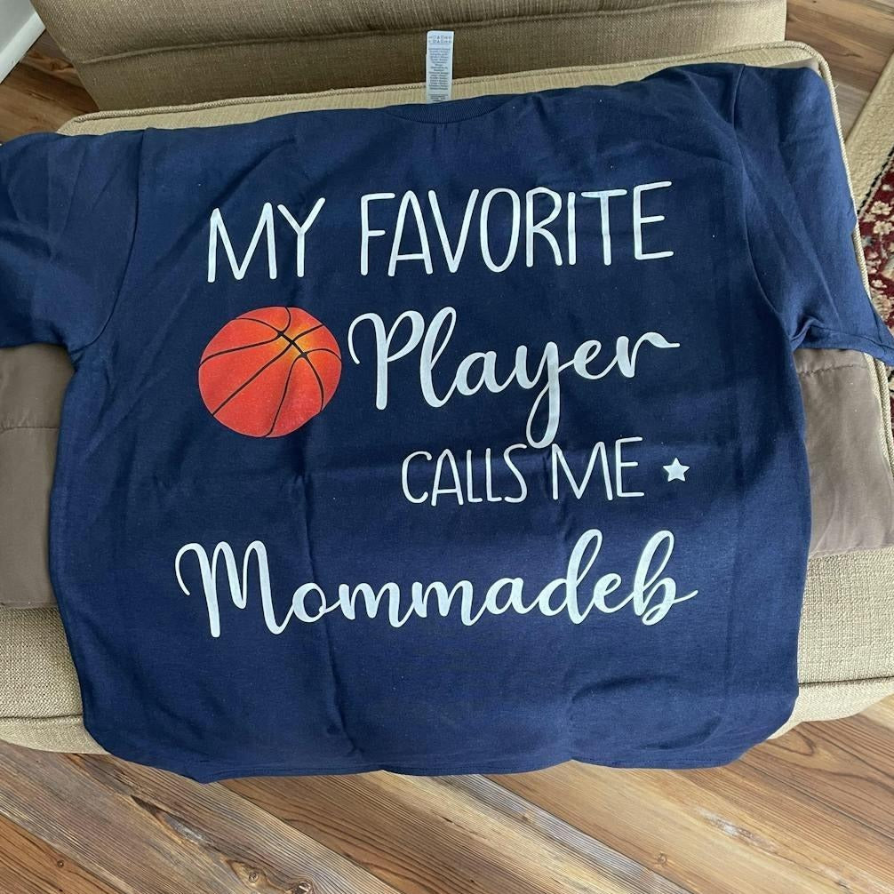 My Favorite Player Calls Me Grandma - Personalized Custom T Shirt - Birthday, Loving, Funny Gift for Grandma/Nana/Mimi, Mom, Wife, Grandparent