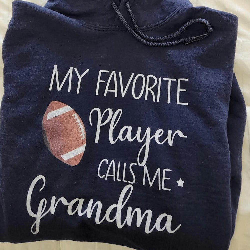 My Favorite Player Calls Me Grandma - Personalized Custom T Shirt - Birthday, Loving, Funny Gift for Grandma/Nana/Mimi, Mom, Wife, Grandparent 10