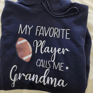 My Favorite Player Calls Me Grandma - Personalized Custom T Shirt - Birthday, Loving, Funny Gift for Grandma/Nana/Mimi, Mom, Wife, Grandparent - Suzitee Store