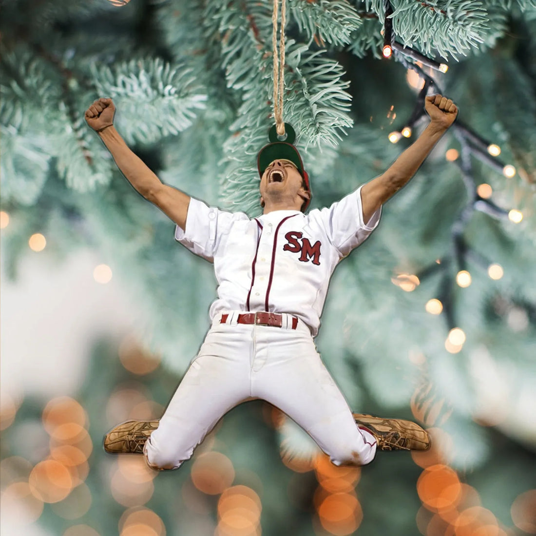 Custom Baseball Photo Ornament custom shaped acrylic ornament, alternate view 3