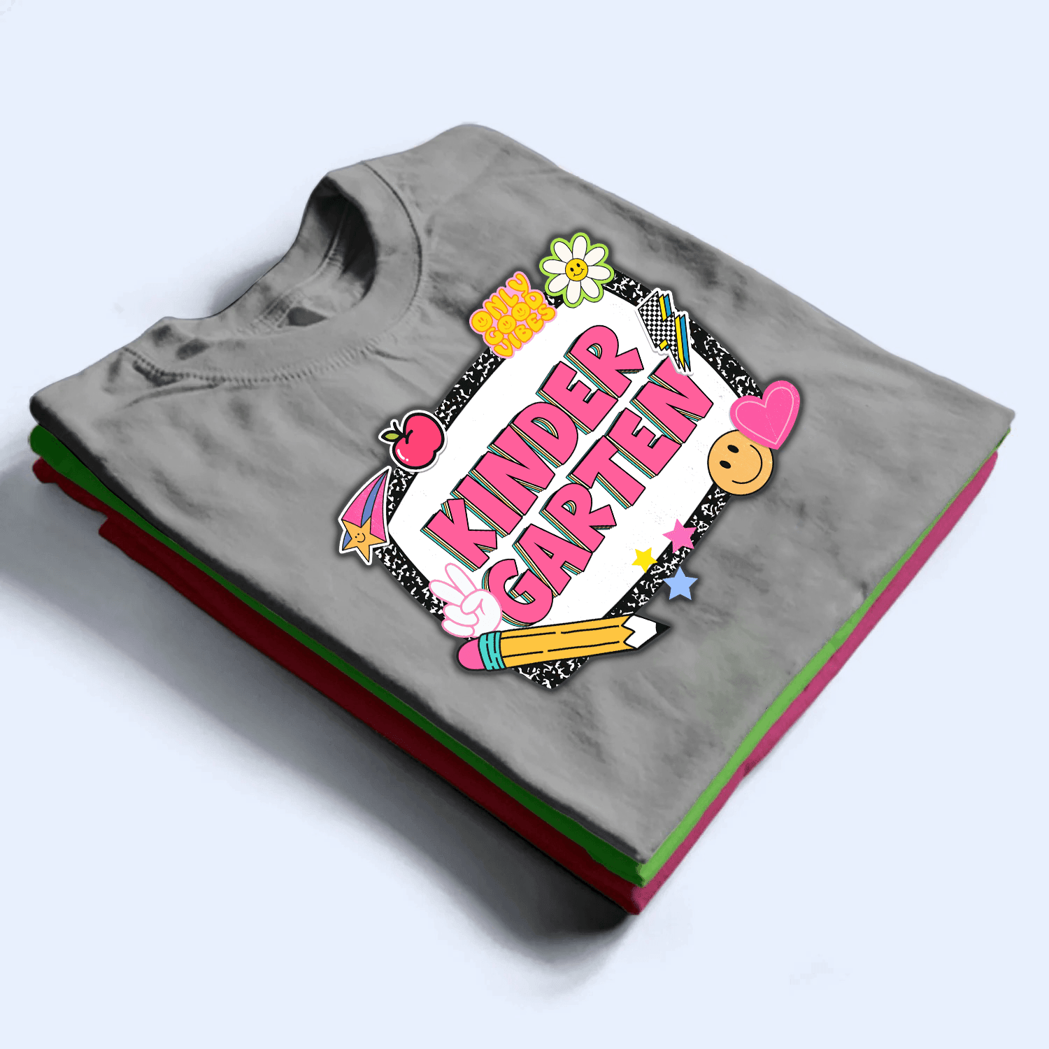 Back To School Sticker Shirt Design - Personalized Custom T Shirt - Birthday, Loving, Funny Gift for Teacher, Kindergarten, Preschool, Pre K, Paraprofessional - Suzitee Store