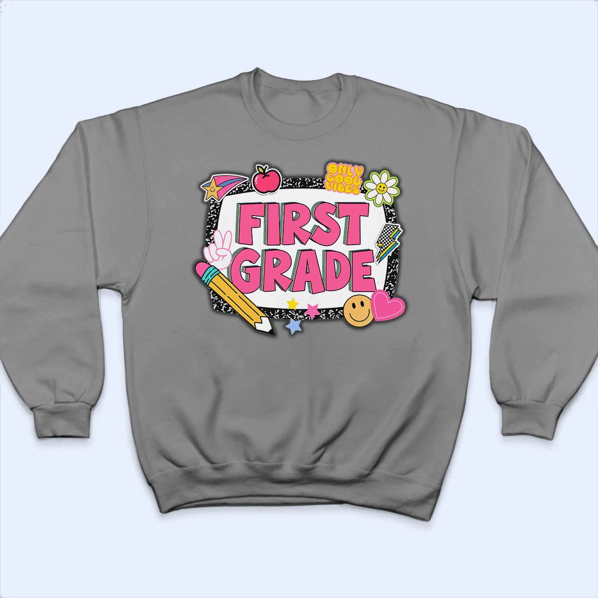 Back To School Sticker Shirt Design - Personalized Custom T Shirt - Birthday, Loving, Funny Gift for Teacher, Kindergarten, Preschool, Pre K, Paraprofessional - Suzitee Store