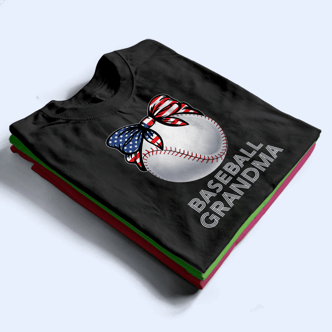 Baseball Grandma American - Personalized Custom T Shirt - Birthday, Loving, Funny Gift for Grandma/Nana/Mimi, Mom, Wife, Grandparent - Suzitee Store
