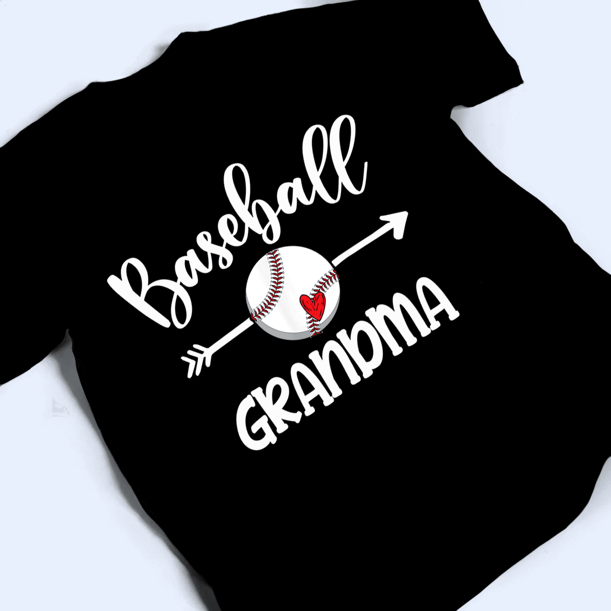 Baseball Grandma Heart - Personalized Custom T Shirt - Birthday, Loving, Funny Gift for Grandma/Nana/Mimi, Mom, Wife, Grandparent - Suzitee Store