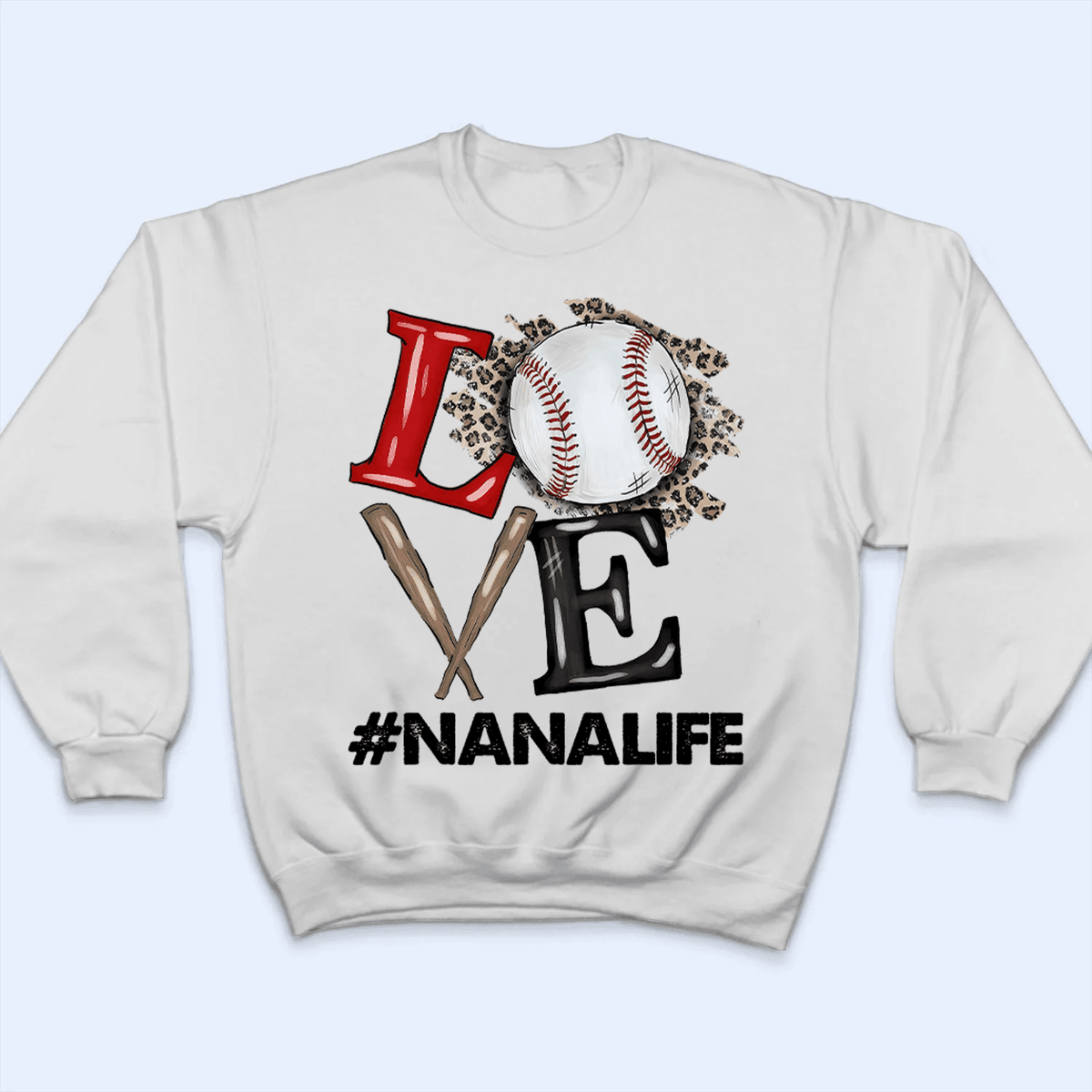 Baseball/Softball Fan LOVE - Personalized Custom T Shirt - Gift for Grandma/Nana/Mimi, Mom, Wife, Grandparent - Suzitee Store