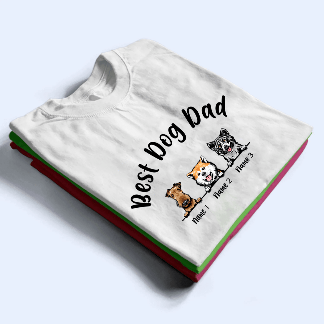 Personalized Best Dog Dad t-shirt, alternate view 2