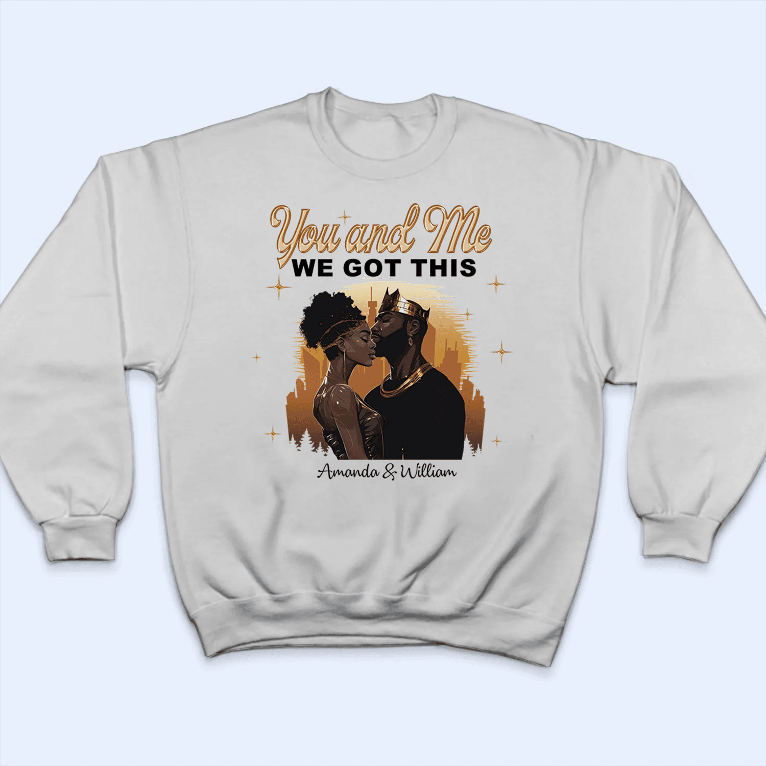 Black African Couple Valentine's Day -Personalized Custom T Shirt - Valentine, Birthday, Loving, Funny Gift for Black Couples, Black Women, Black Men, African American Gifts - Suzitee Store