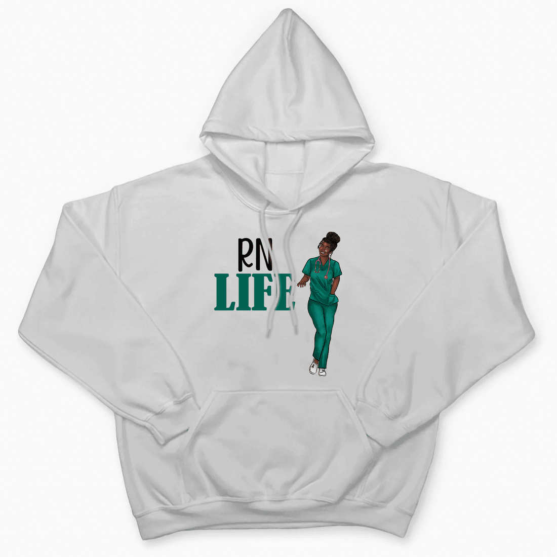 Personalized Black Nurse in Scrubs t-shirt, alternate view 3