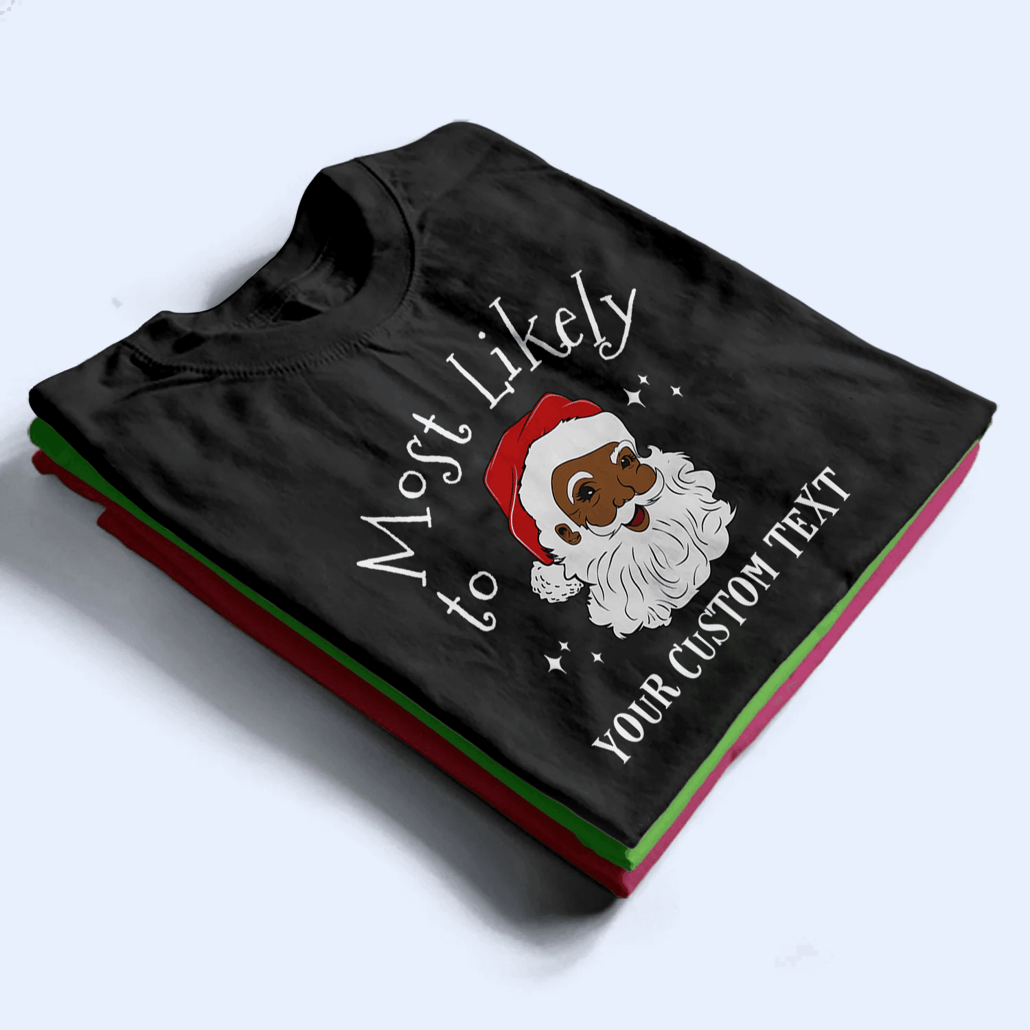 Black Santa Melanin Christmas - Personalized Custom T Shirt - Birthday, Loving, Funny Gift for Black Family, Black Women, Black Men, African American Gifts - Suzitee Store