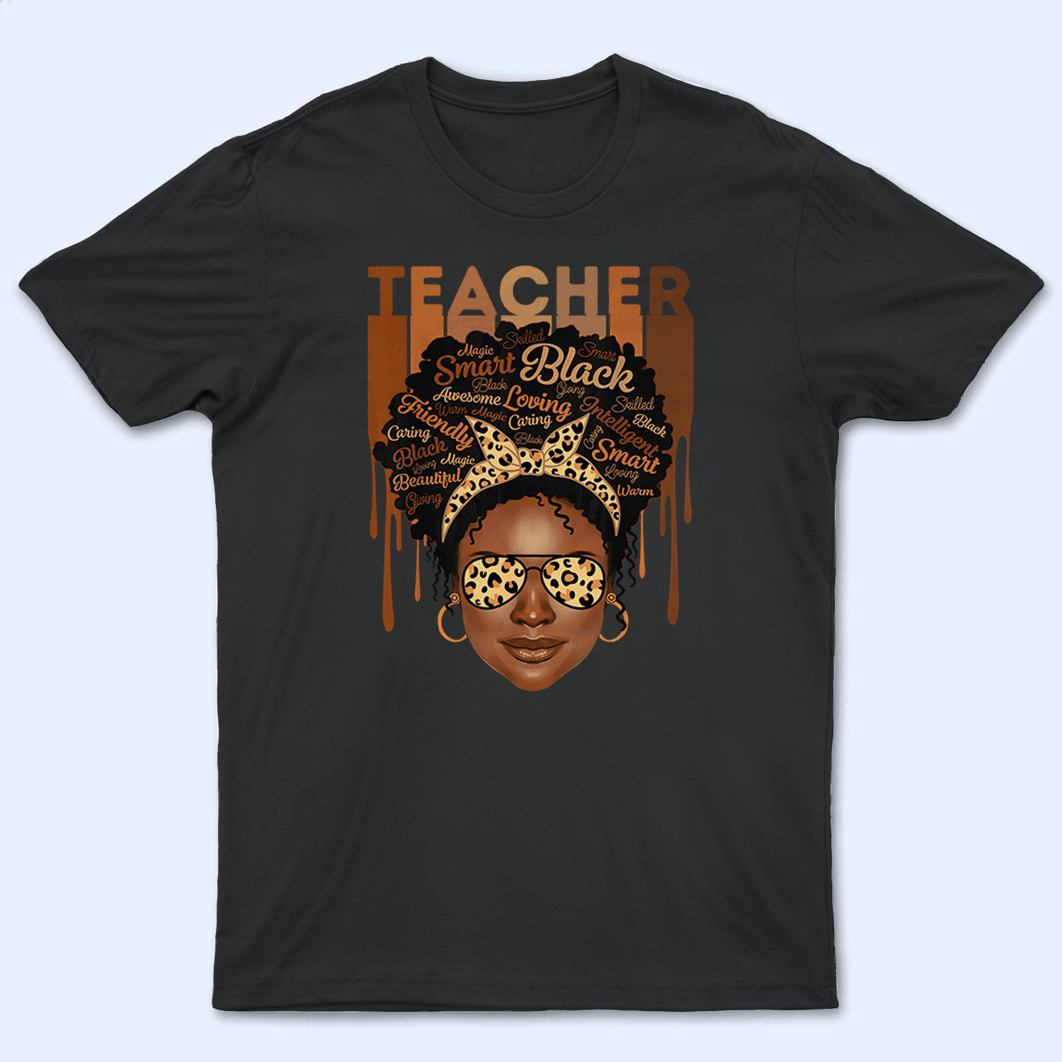 Black Teacher - Personalized Custom T Shirt - Birthday, Loving, Funny Gift for Teacher, Kindergarten, Preschool, Pre K, Paraprofessional - Suzitee Store